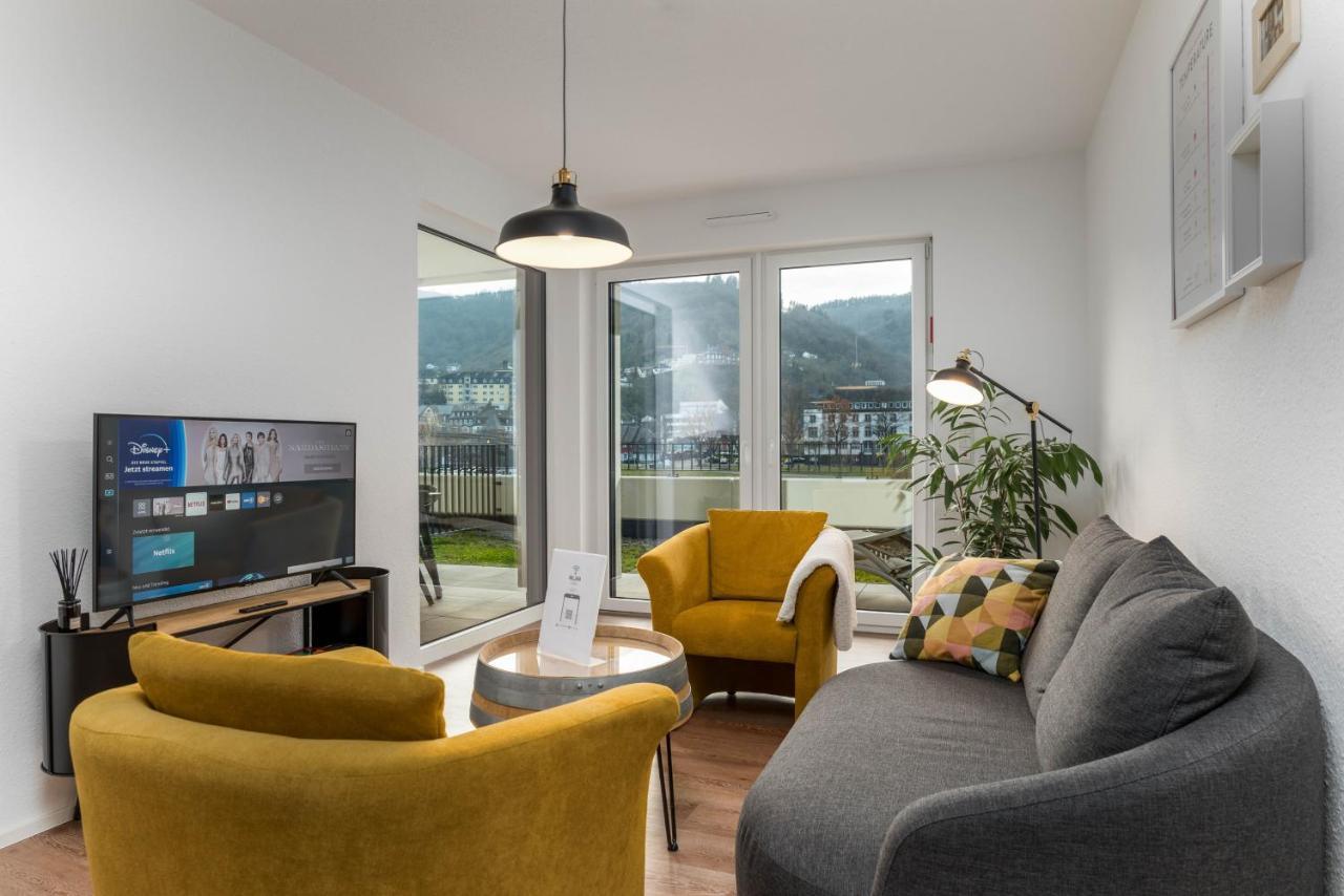 Vivamosel: Appartement Mit Mosel & Burgblick - Balkon - Parken - Aufzug - Fahrradraum Cochem Eksteriør billede