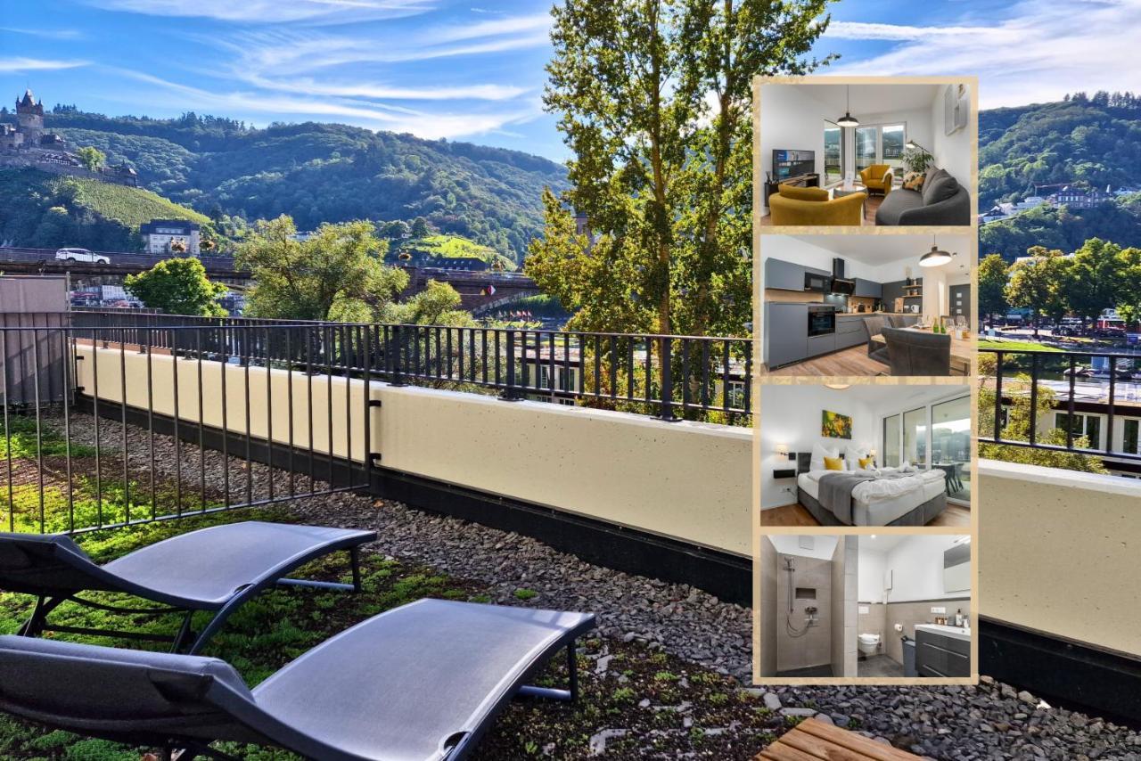 Vivamosel: Appartement Mit Mosel & Burgblick - Balkon - Parken - Aufzug - Fahrradraum Cochem Eksteriør billede